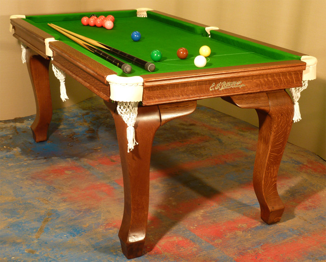 5ft E.J Riley oak Snooker Dining Table in solid oak by Idonohoe