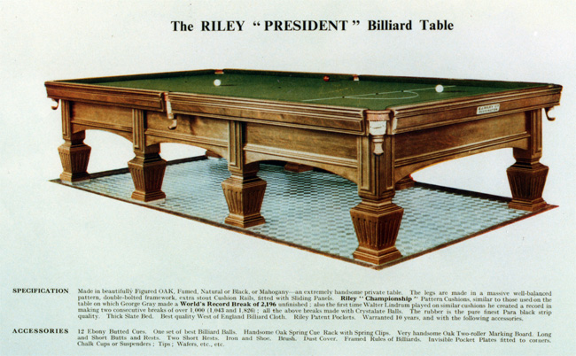 Riley President snooker table