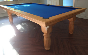 8ft Oak Majestic Pool Dining Table