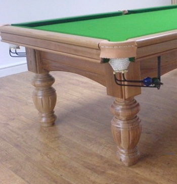 Solid oak Mont Fort snooker table.