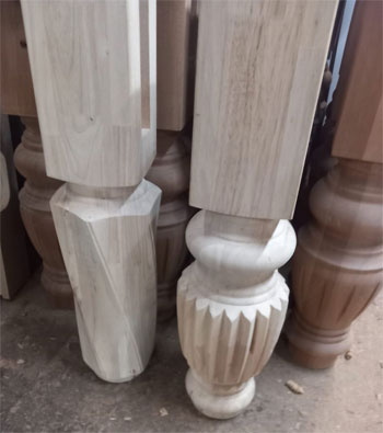 Solid hard wood legs